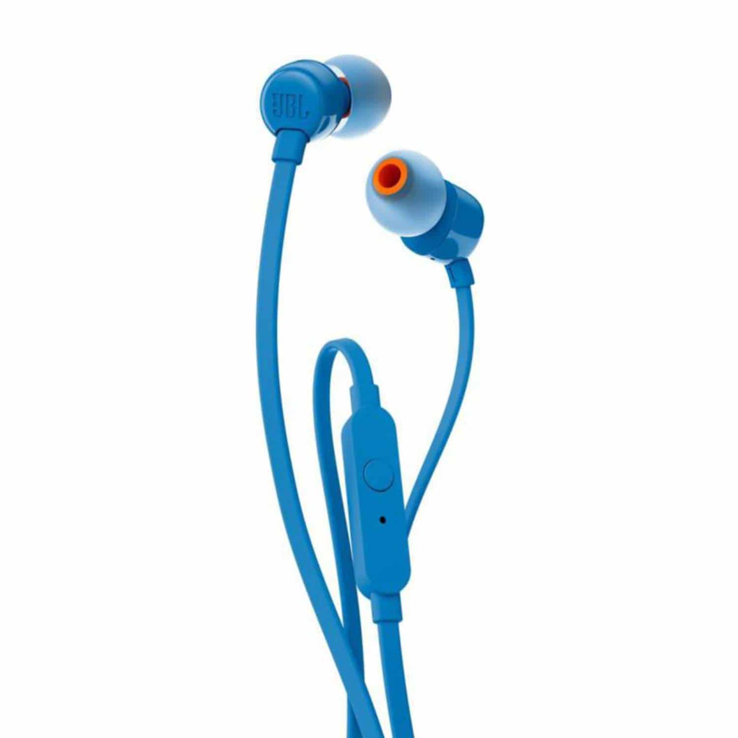 JBL Tune 110 In-Ear Earbuds with Mic – Blue Audio  |  Earbuds  |  Wired Earbuds  |