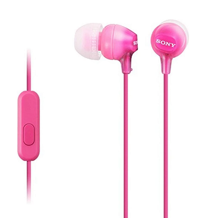Sony MDREX15AP In-Ear Earbud with Mic – Pink Audio  |  Earbuds  |  Wired Earbuds  |