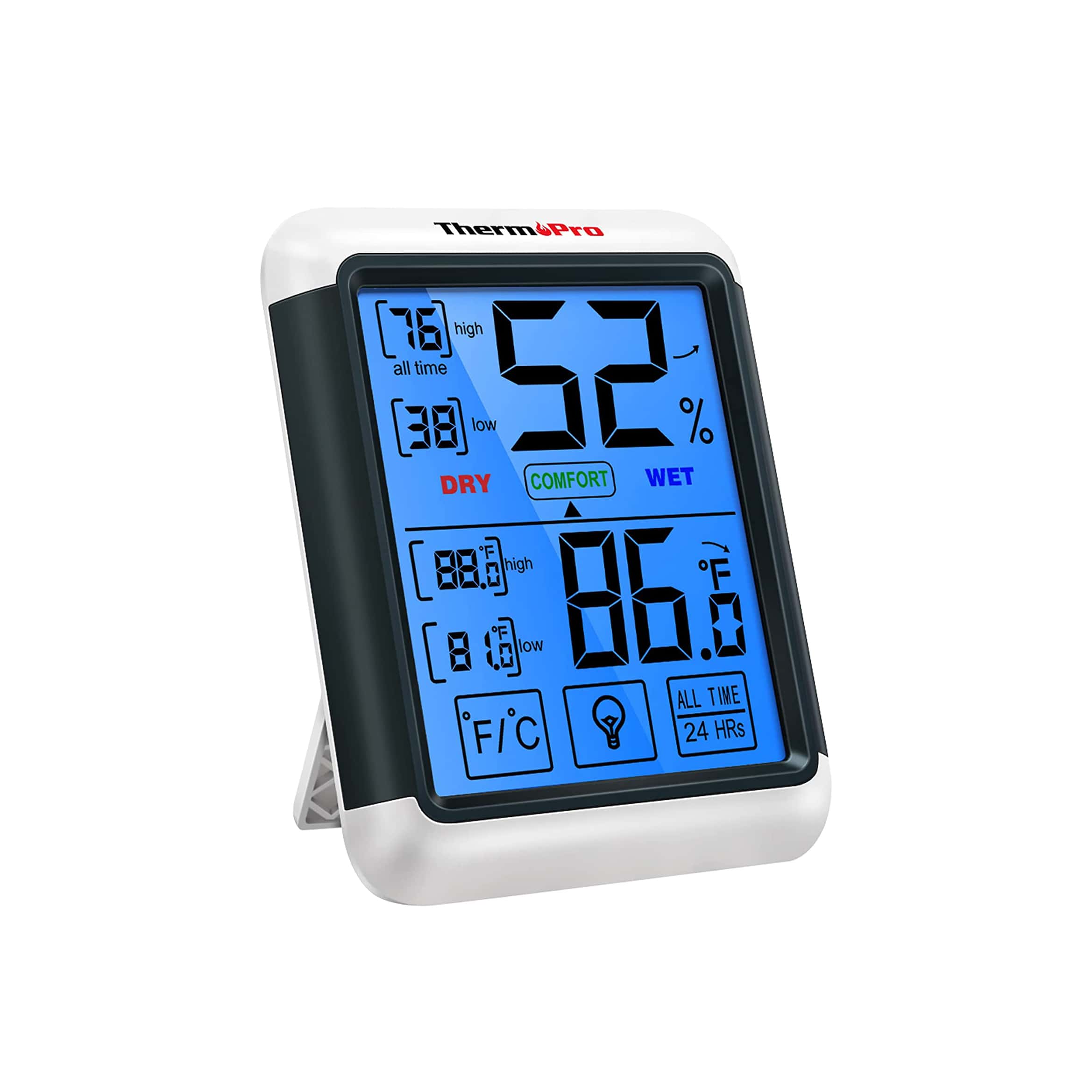 thermopro tp55 digital hygrometer indoor thermometer